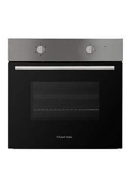 Product photograph of Russell Hobbs Rhfeo7004ss Stainless Steel 70l Built In Electric Fan Oven - Oven Only from very.co.uk