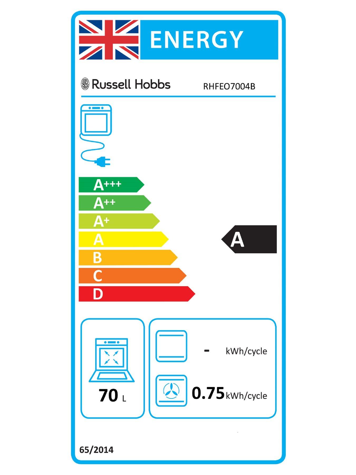 Image 7 of 7 of Russell Hobbs RHFEO7004B Black 70L Built In Electric Fan Oven