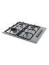  image of russell-hobbs-rh60gh401ss-59cm-wide-4-burner-stainless-steel-gas-hob-stainless-steel