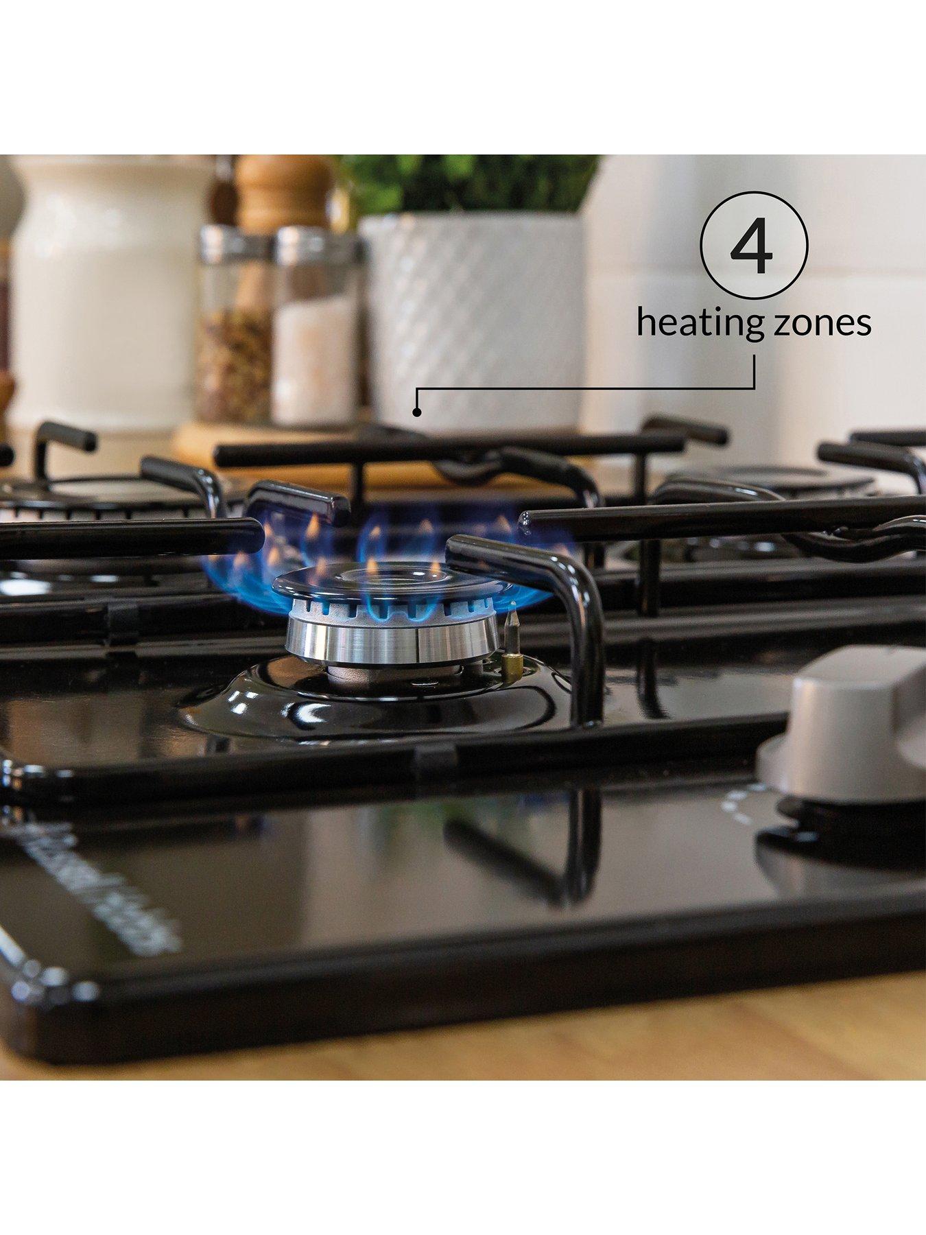 Image 5 of 8 of Russell Hobbs RH60GH401SS 59CM WIDE 4-BURNER STAINLESS STEEL GAS HOB Stainless Steel