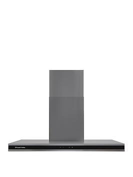 Product photograph of Russell Hobbs Midnight Rhgch903ds 90cm T-shaped Chimney Cooker Hood Dark Steel from very.co.uk