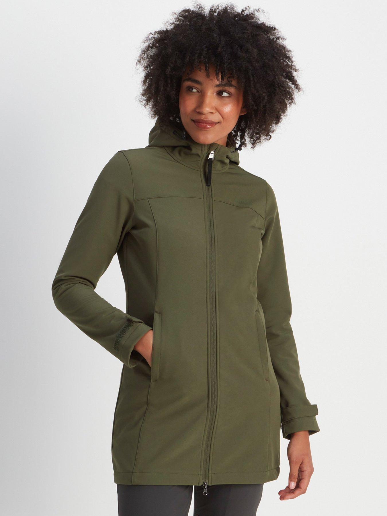 Long soft shop shell womens jacket