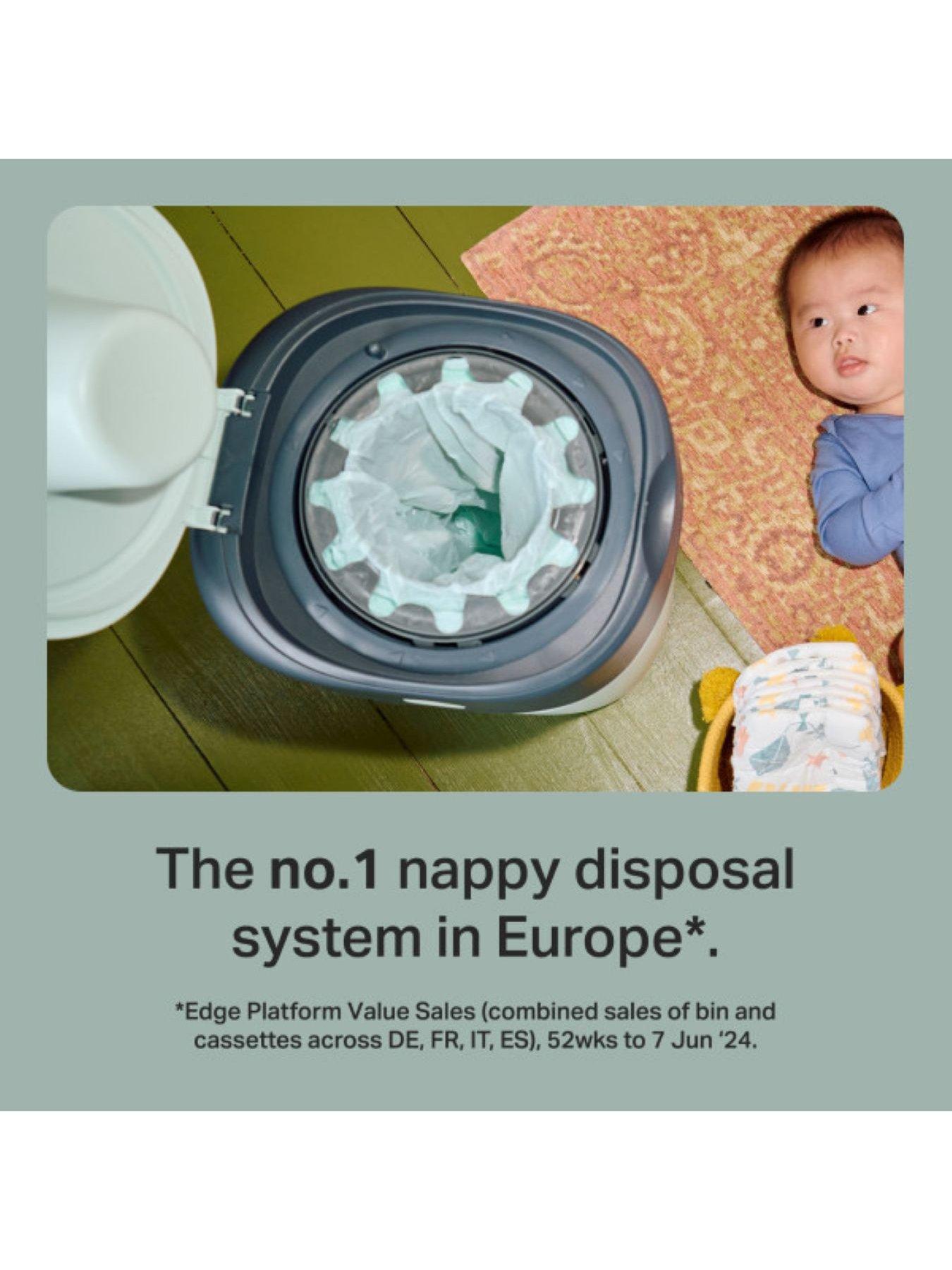 Image 3 of 8 of Tommee Tippee Twist &amp; Click Nappy Disposal Bin &amp; 6 Refills Set