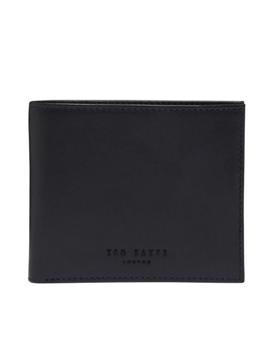 Ted Baker Graison Glasgow Stripe Leather Wallet - Black | very.co.uk