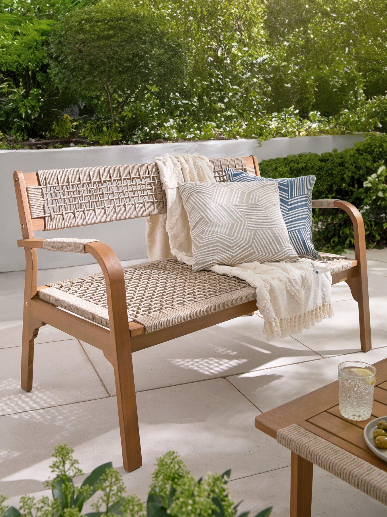 Product photograph of Very Home Valencia Bench from very.co.uk