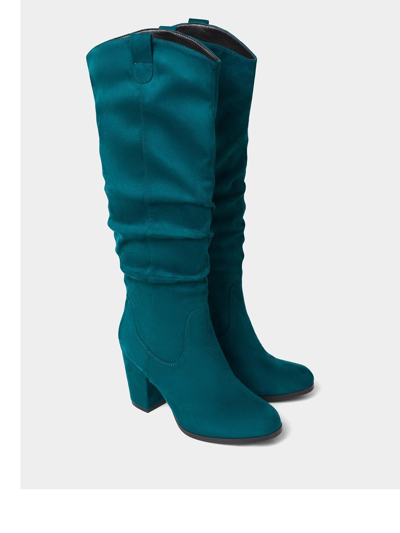 Teal suede boots online