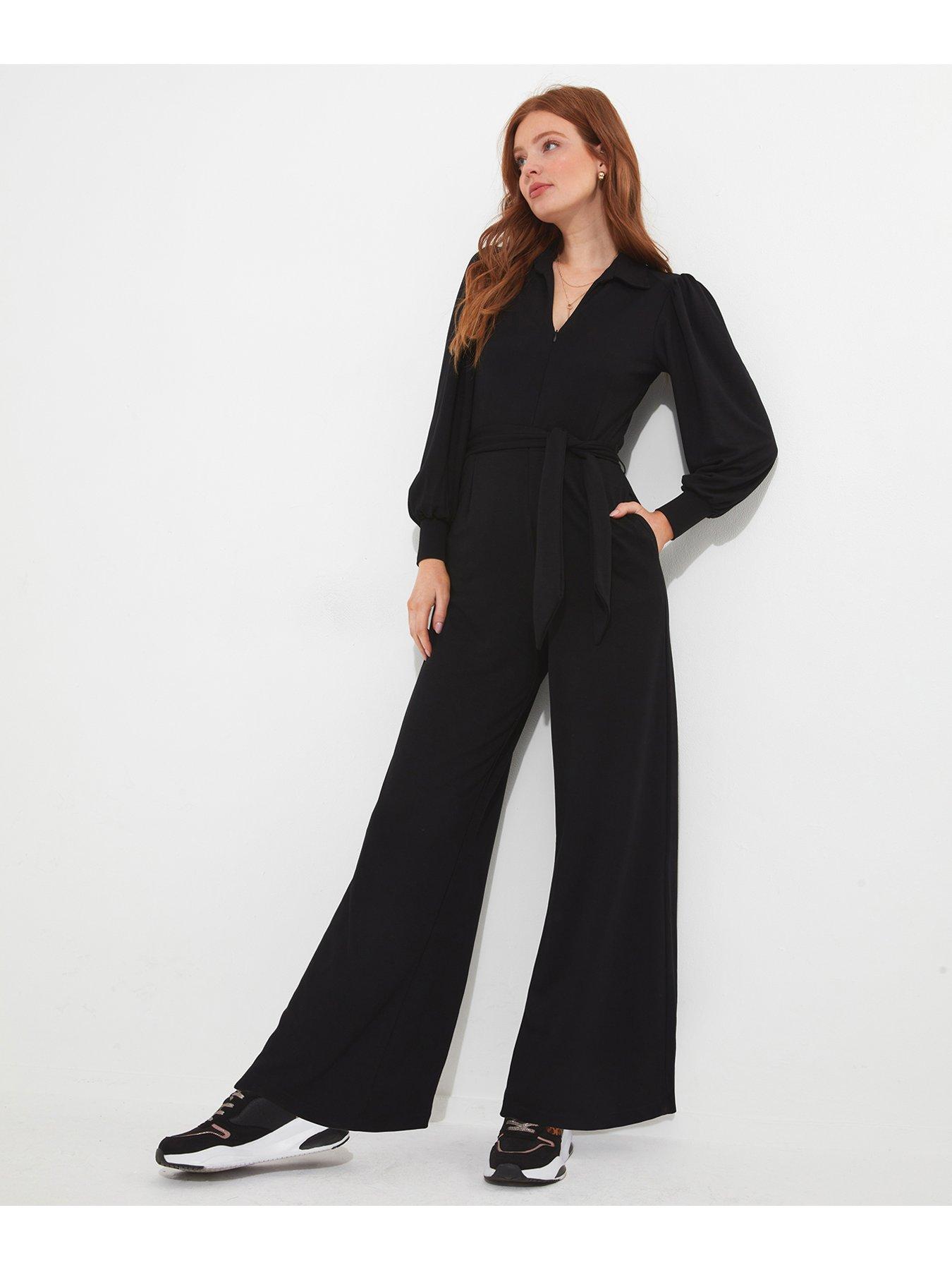 Joe Browns Charming Zipped Jumpsuit - Black | Very.co.uk