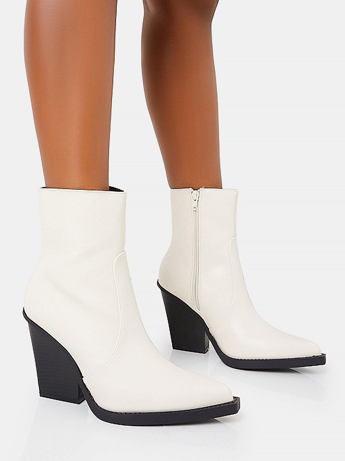 White ankle sales boots uk