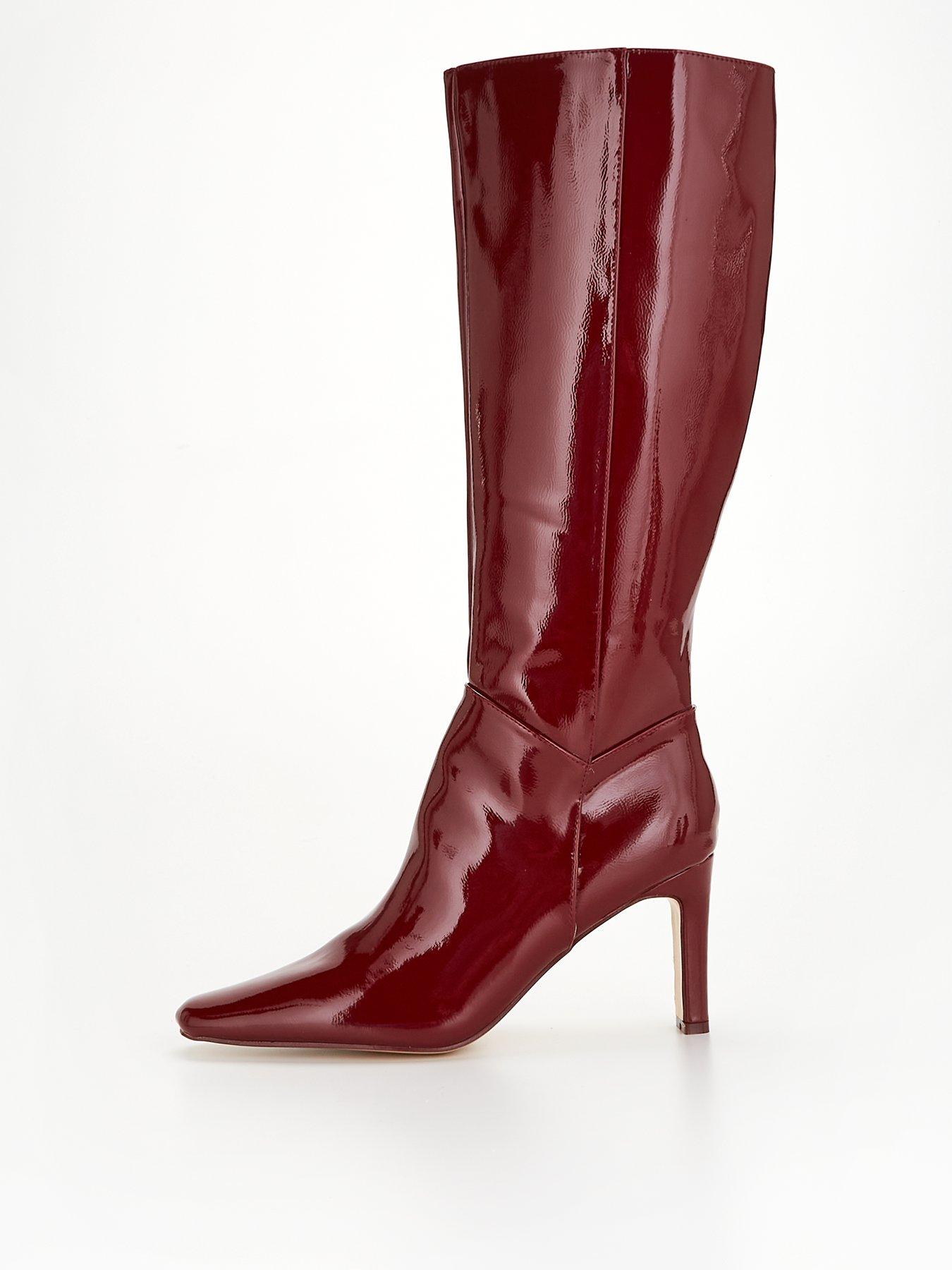 Public desire burgundy outlet boots