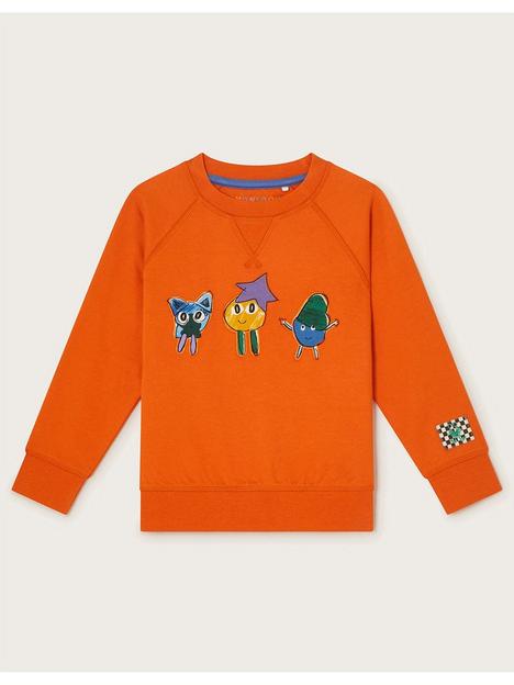 monsoon-boys-embroidered-monster-sweater-orange