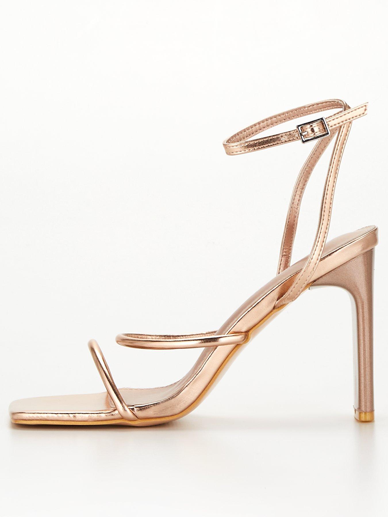 Rose gold heels with diamonds sale