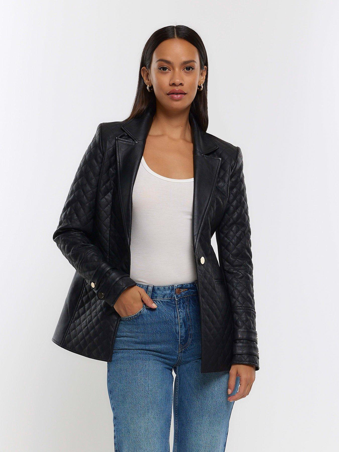 Womens quilted sale jacket river island