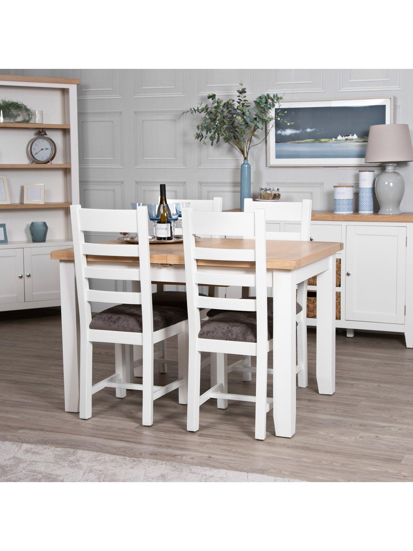 K-Interiors Fina 1.2M Solid Wood Extending Dining Table