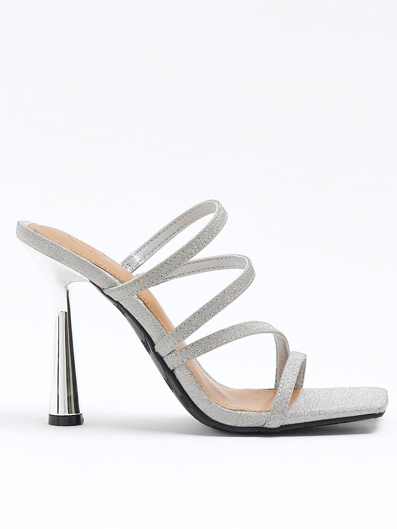 Silver mules hot sale