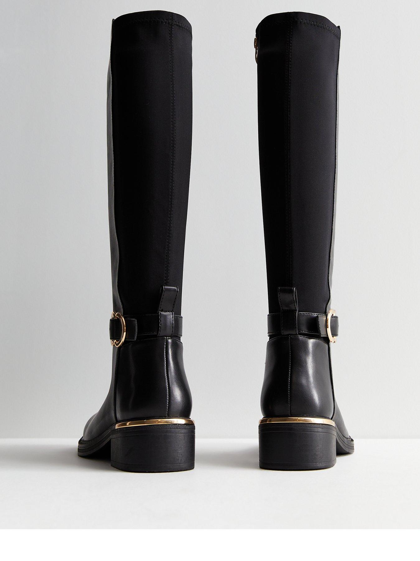 New look knee clearance high boots wide fit