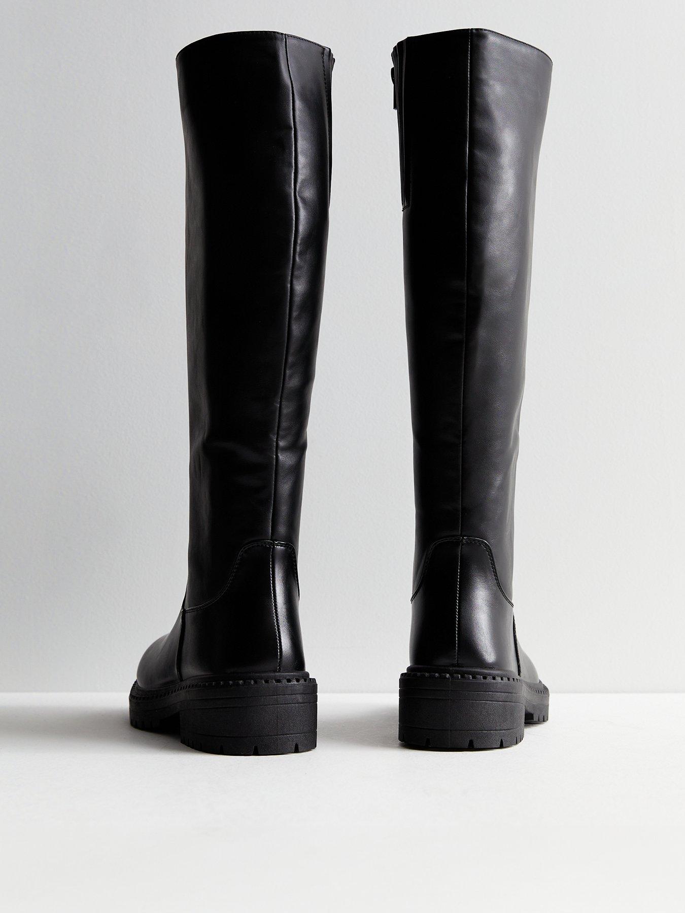 New look chunky black on sale boots