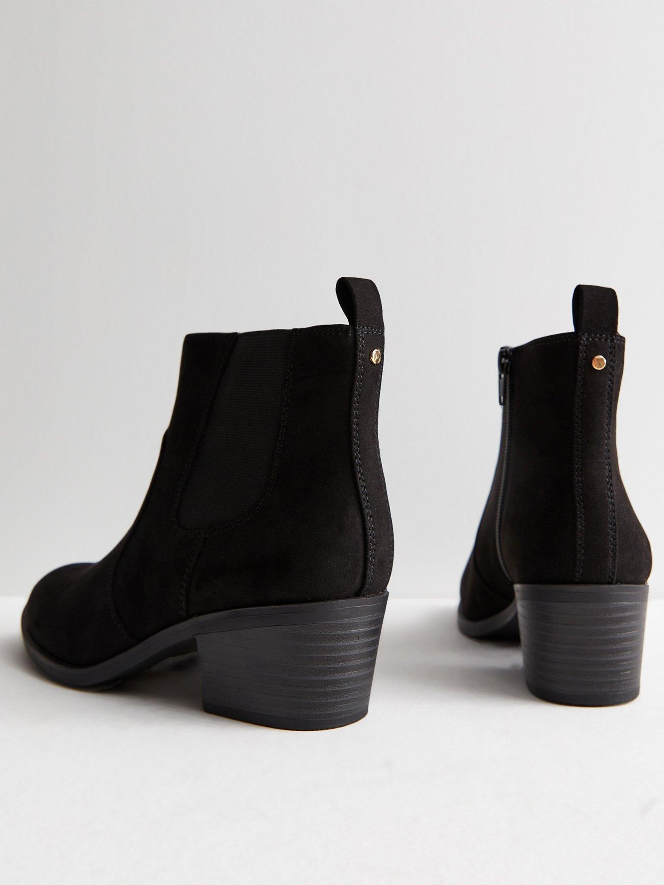 Block heel suedette chelsea hot sale boots