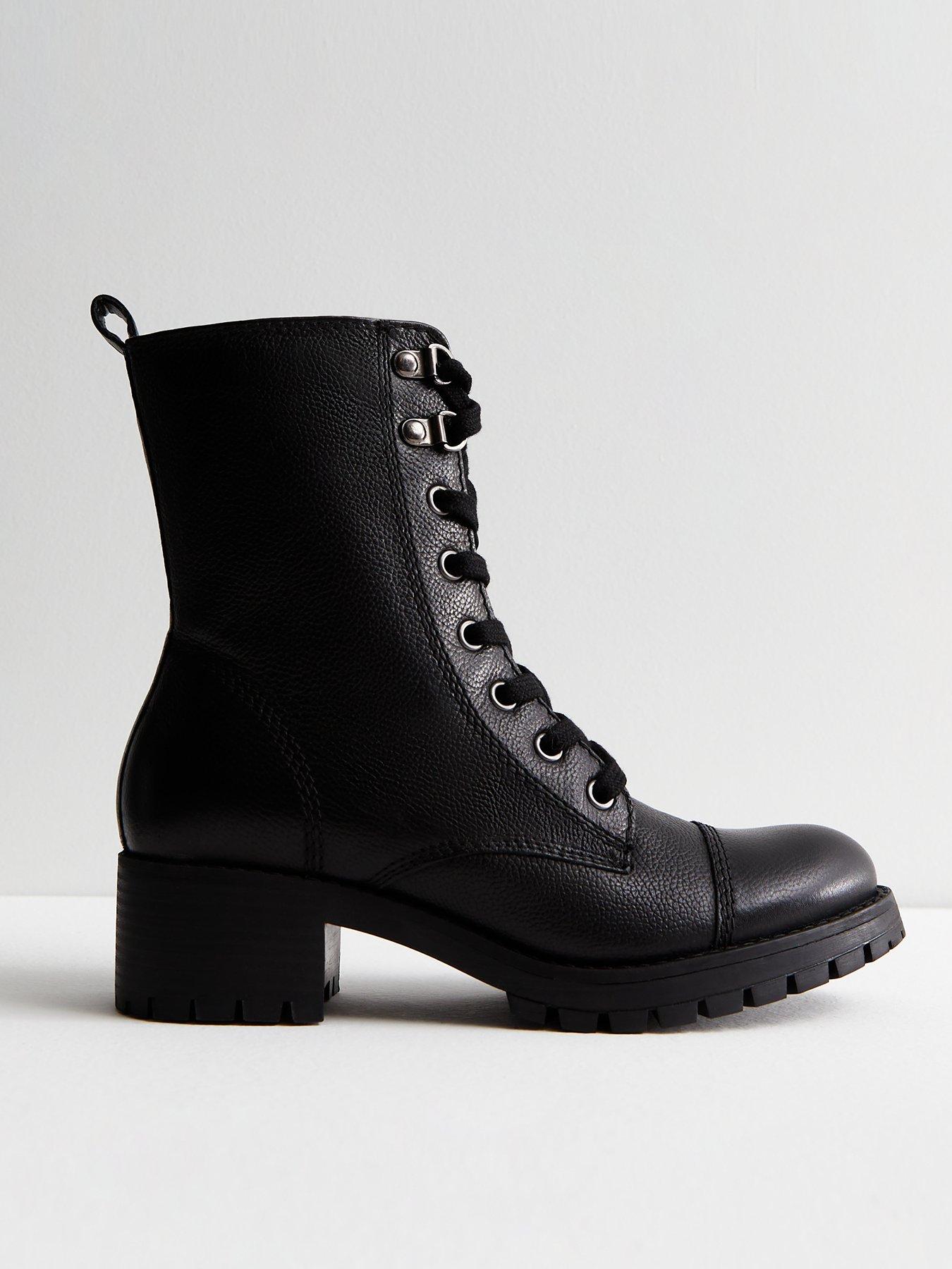 New look best sale black lace boots