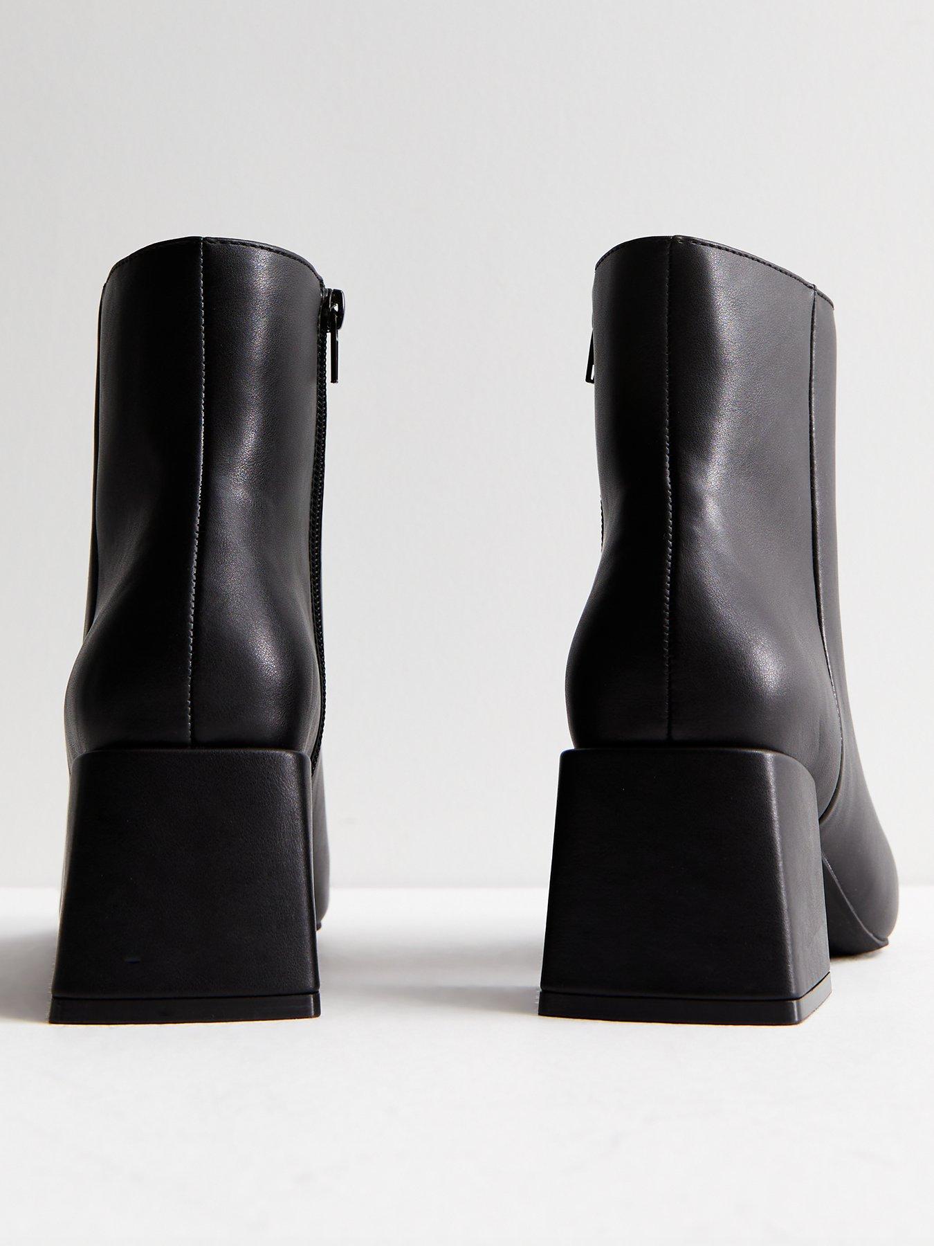 Low chunky clearance heel boots