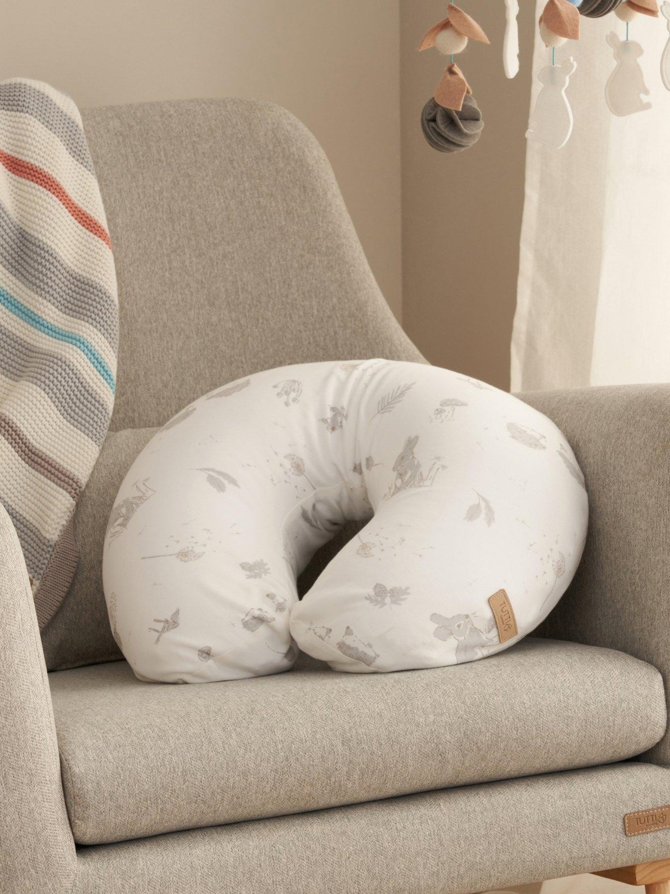 Tutti Bambini Baby Feeding Nursing Pillow - Cocoon - White/Grey