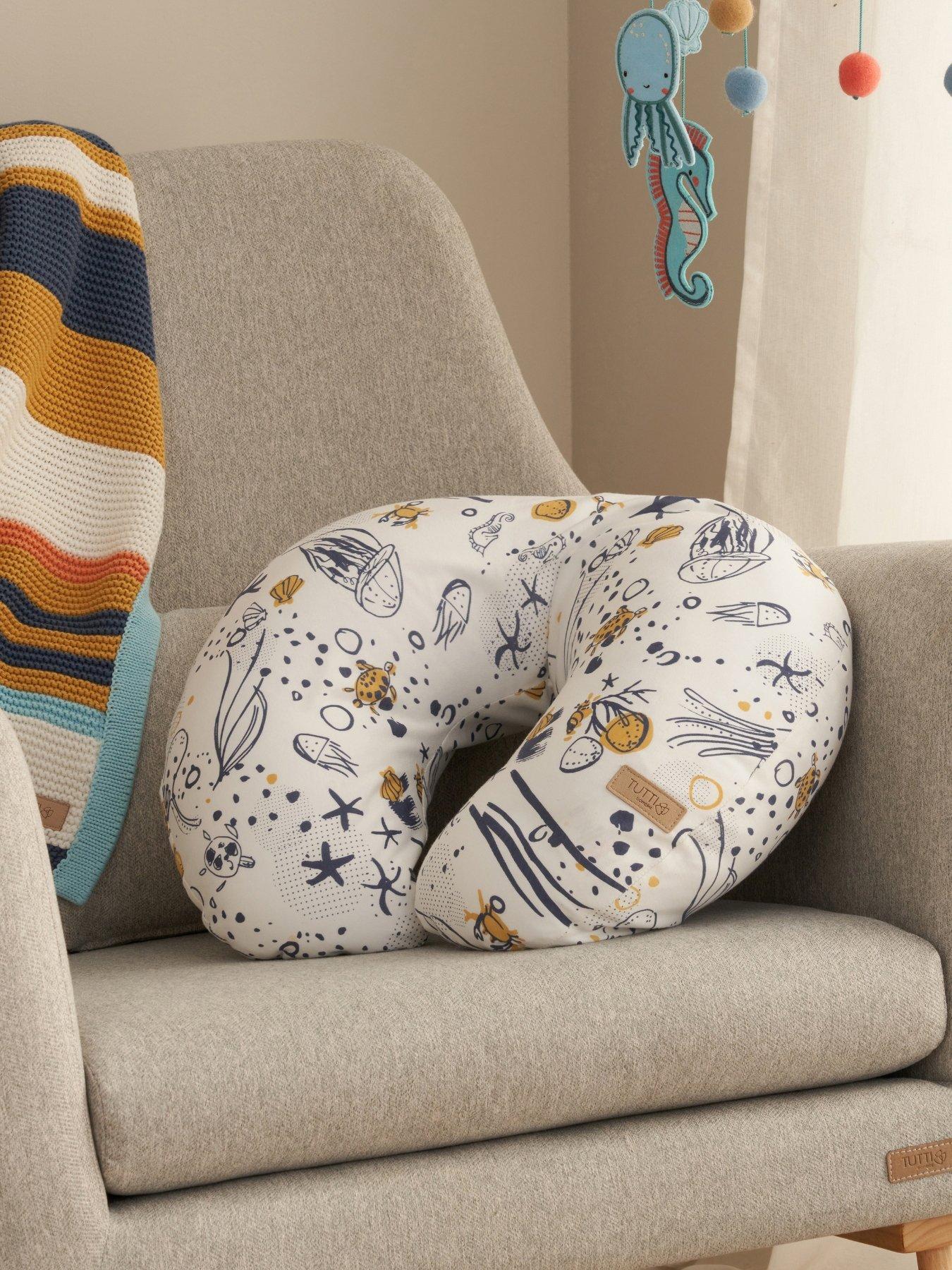 undefined Baby Feeding Nursing Pillow - Our Planet - White/Blue