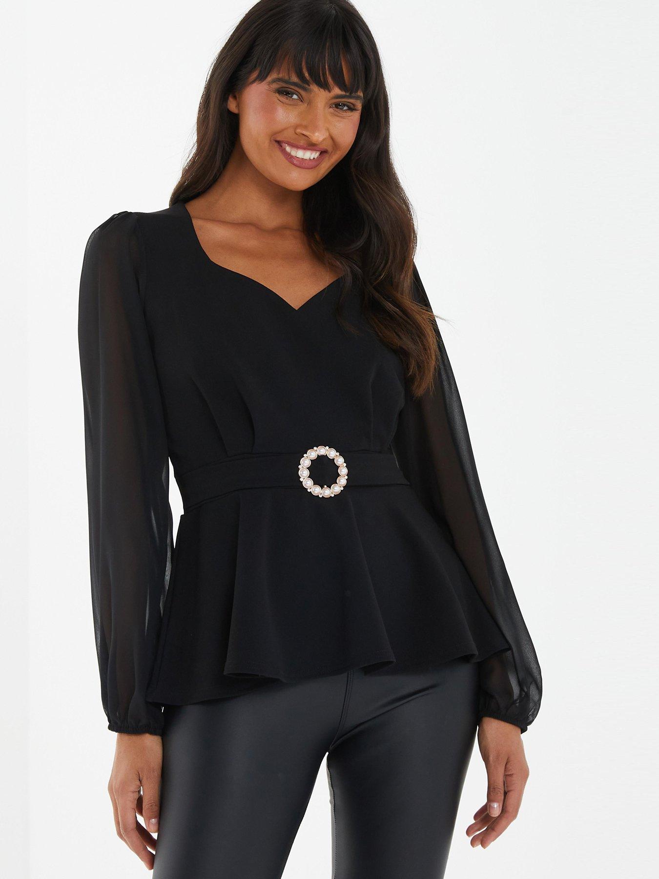 Quiz batwing peplum sales top