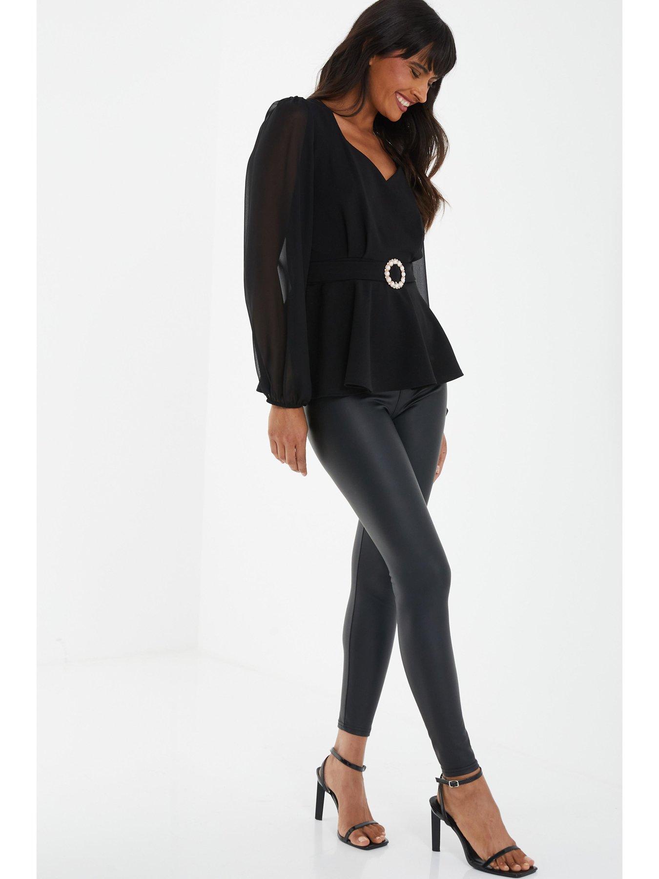 Peplum shirt with outlet blazer