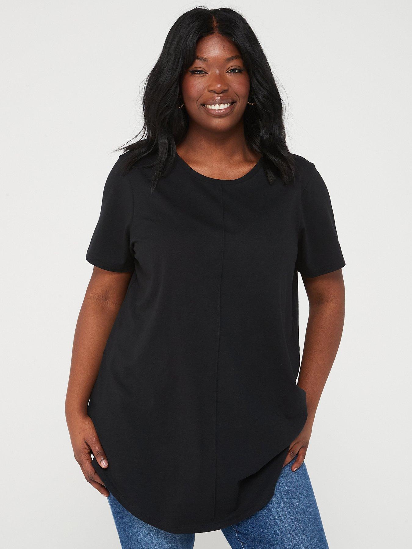 Black and gold plus size tops best sale