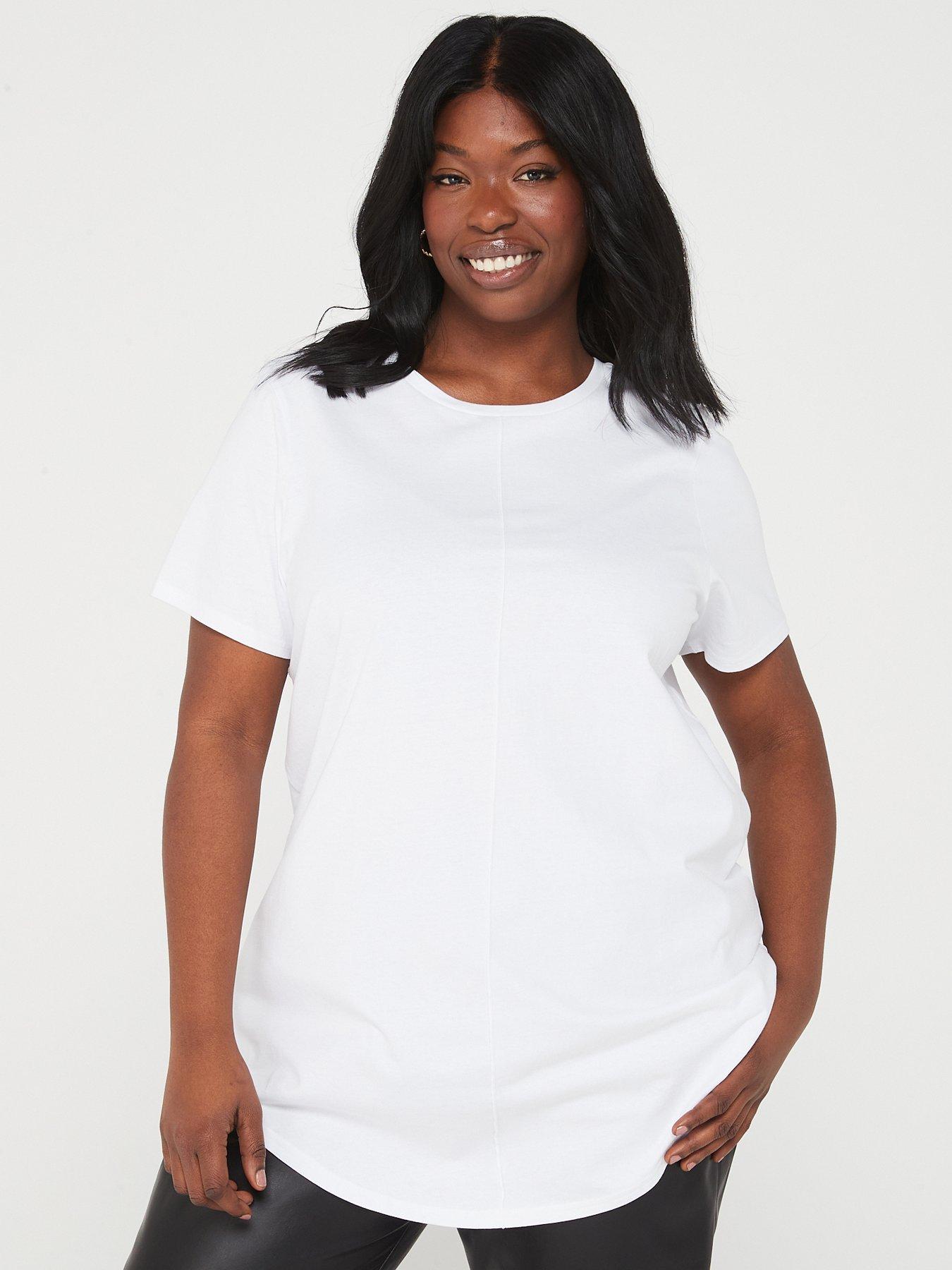 Plus Size Ladies White TShirt 4xl Womens Large T Shirts Breathable Summer  Top