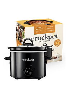 Product photograph of Crock-pot Crockpot 1 8l Black Manual Slow Cooker from very.co.uk