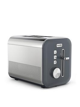 Product photograph of Breville High Gloss 2s Toaster Grey from very.co.uk