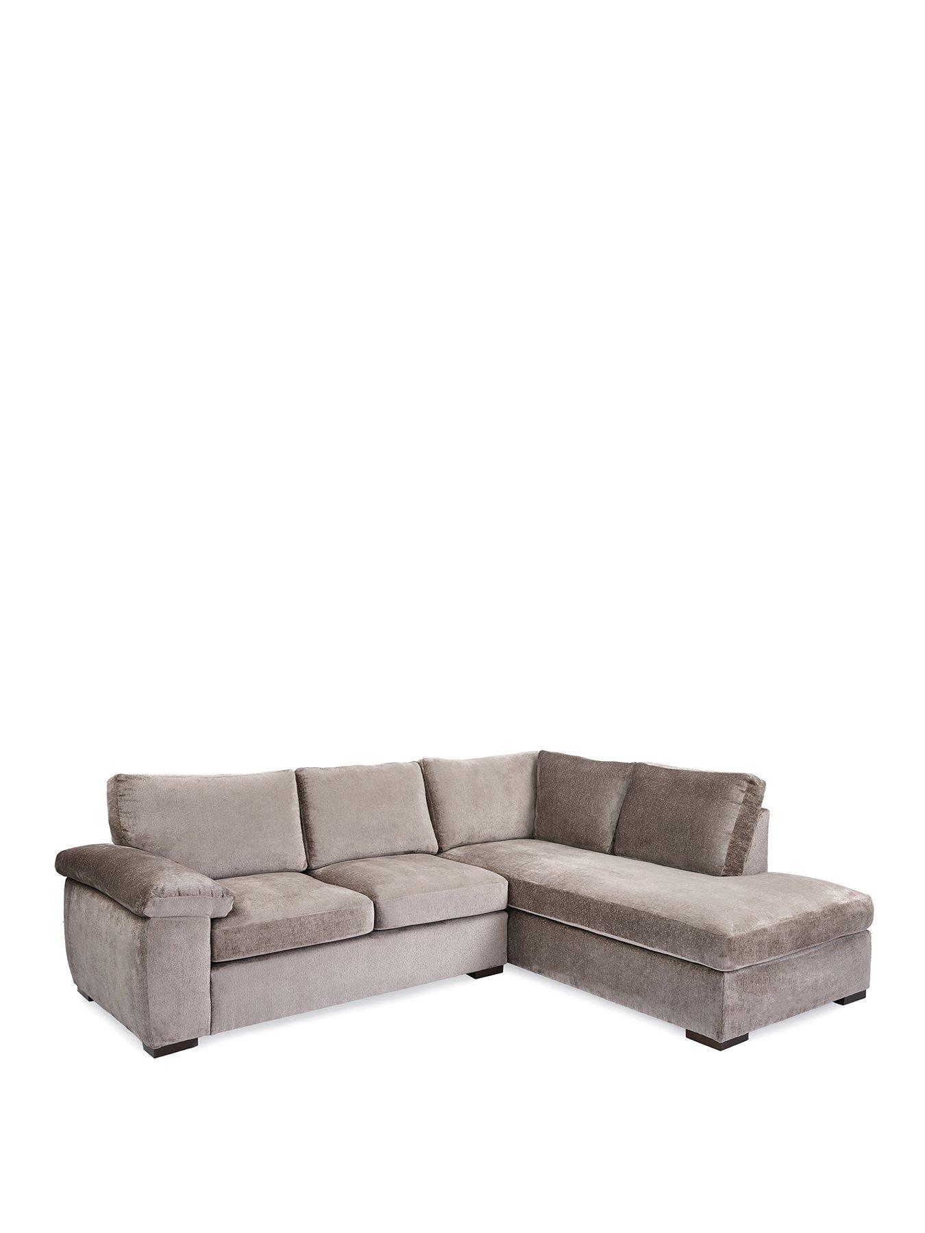 Image 2 of 7 of Very Home Salerno Standard Seater Fabric Right Hand Corner Chaise Sofa - Taupe&nbsp;- FSC&reg; Certified