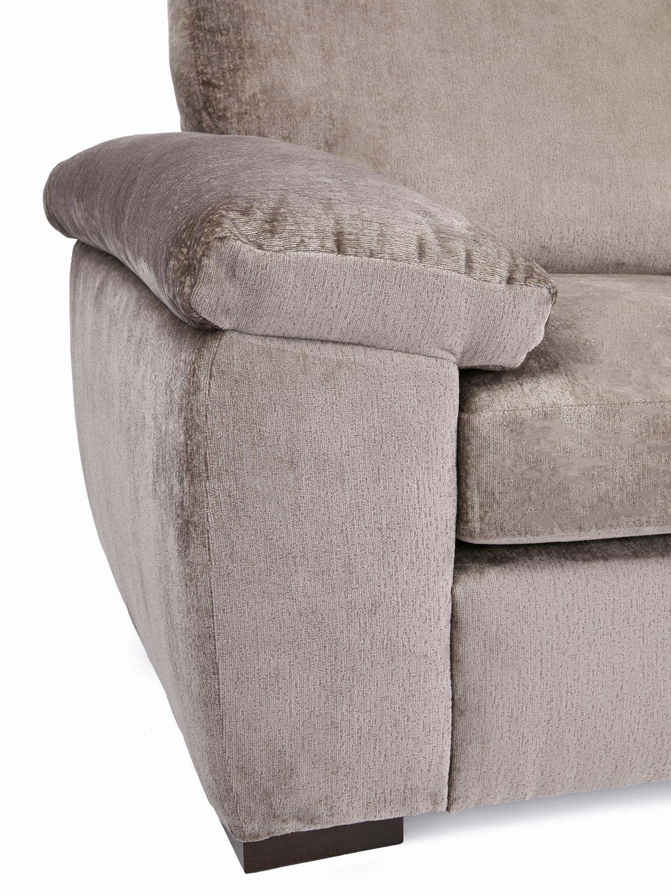 Image 4 of 7 of Very Home Salerno Standard Seater Fabric Right Hand Corner Chaise Sofa - Taupe&nbsp;- FSC&reg; Certified