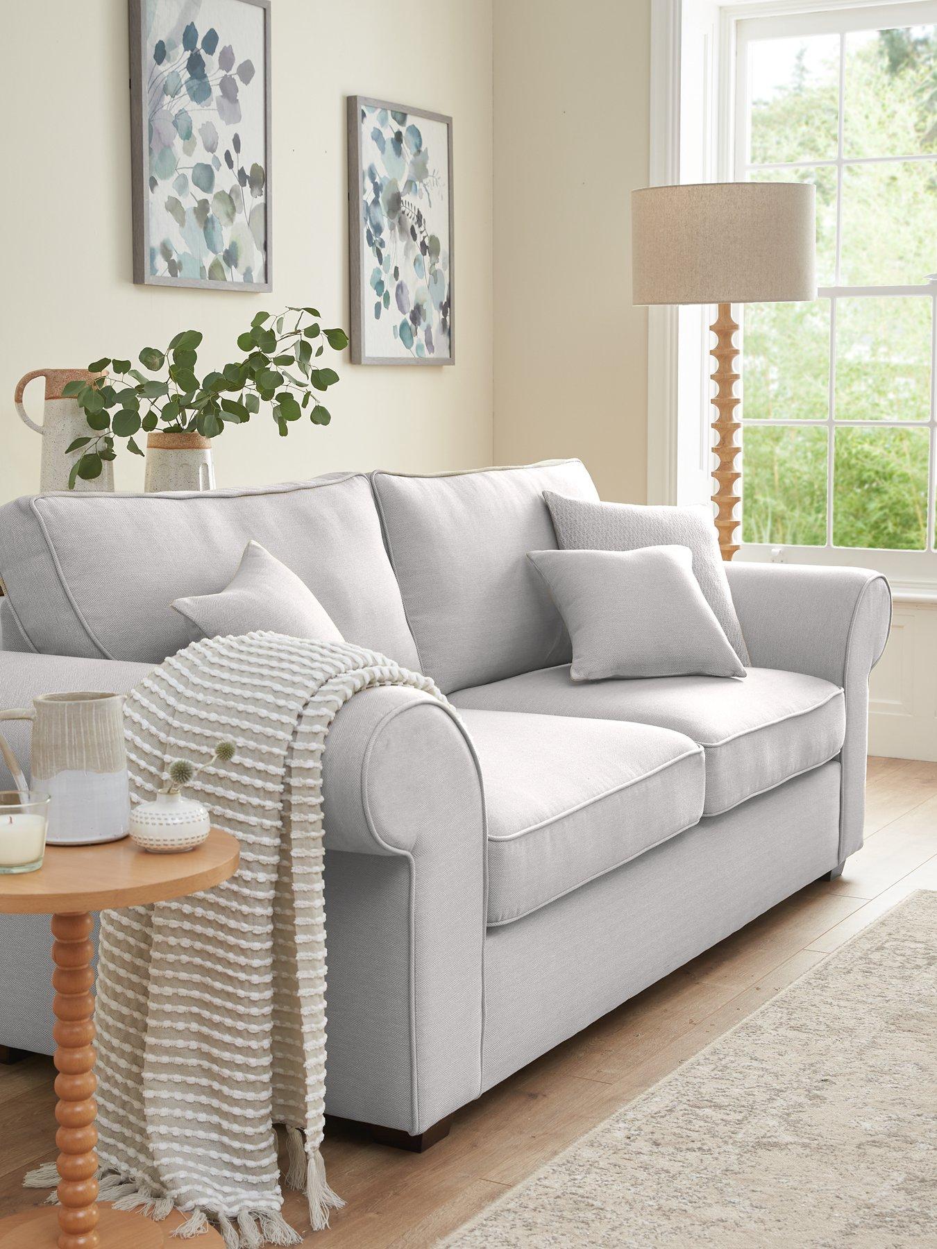 Grey herringbone deals sofa