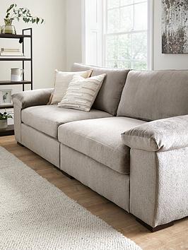 Product photograph of Very Home Salerno Standard Back 4 Seater Fabric Sofa - Taupe - Fsc Reg Certified from very.co.uk