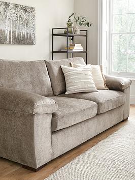 Product photograph of Very Home Salerno Standard 3 Seater Fabric Sofa - Taupe - Fsc Reg Certified from very.co.uk