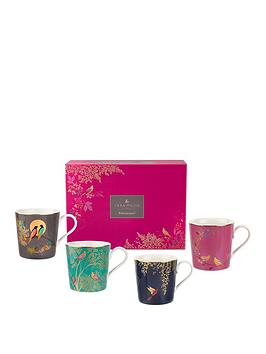 Product photograph of Sara Miller Chelsea Set Of 4 Assorted Mugs With 22ct Gold Detail from very.co.uk