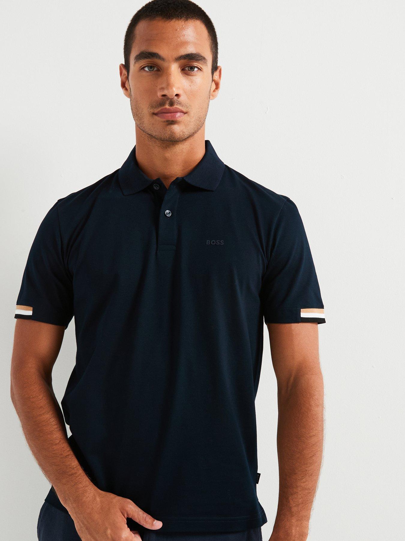 Image 4 of 5 of BOSS Parlay 147 Regular Fit Polo Shirt - Dark Blue