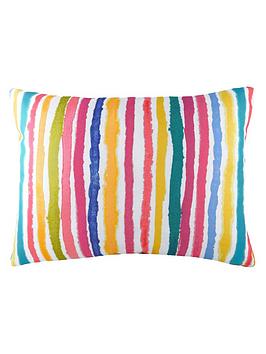 Product photograph of Furn Rainbow Aquarelle Stripe Cushion from very.co.uk