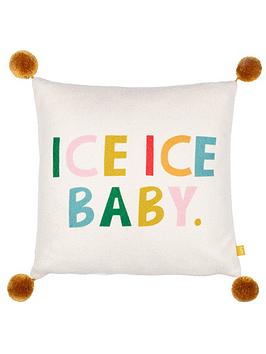 Product photograph of Furn Pom Pom Ice Ice Baby Cushion from very.co.uk