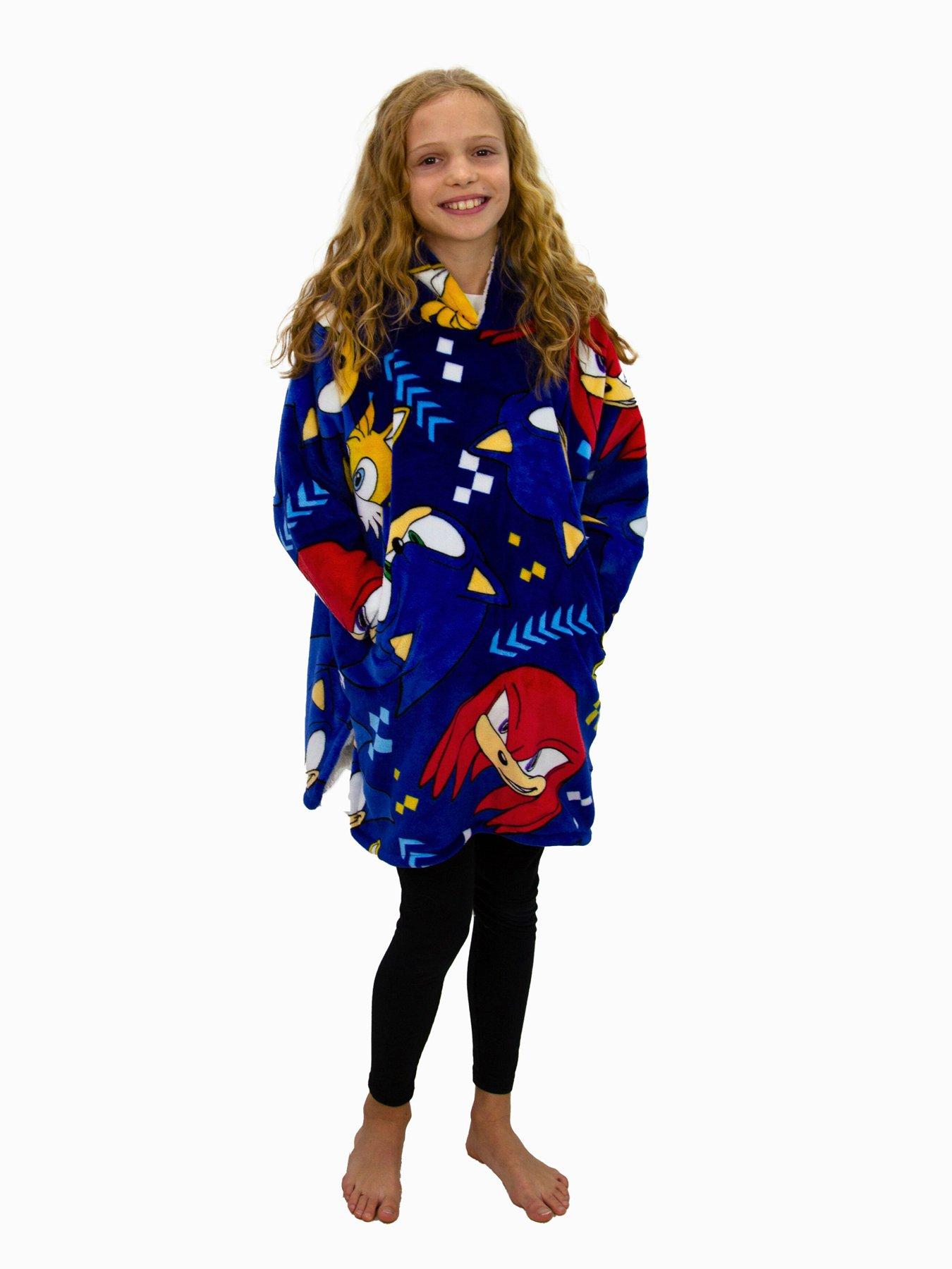 Sonic the Hedgehog Sonic Go Hooded Wearable Fleece Kids Med