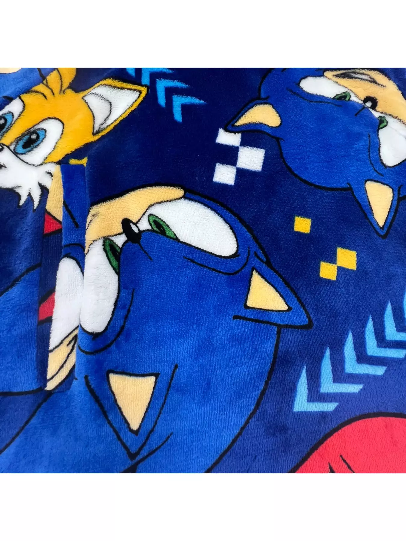 Sonic the Hedgehog Kids Plush Twin/Full Blanket, 62 x 90, Blue, Sega 