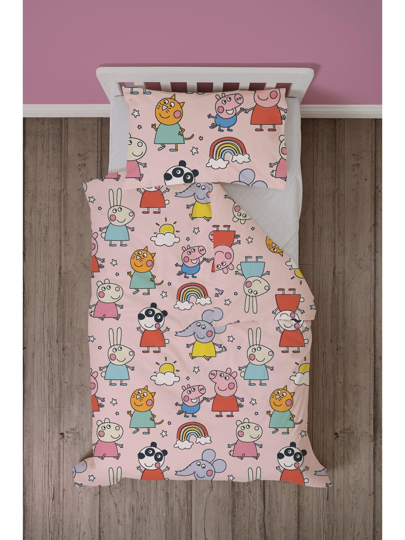 Peppa pig cot on sale bed duvet cover