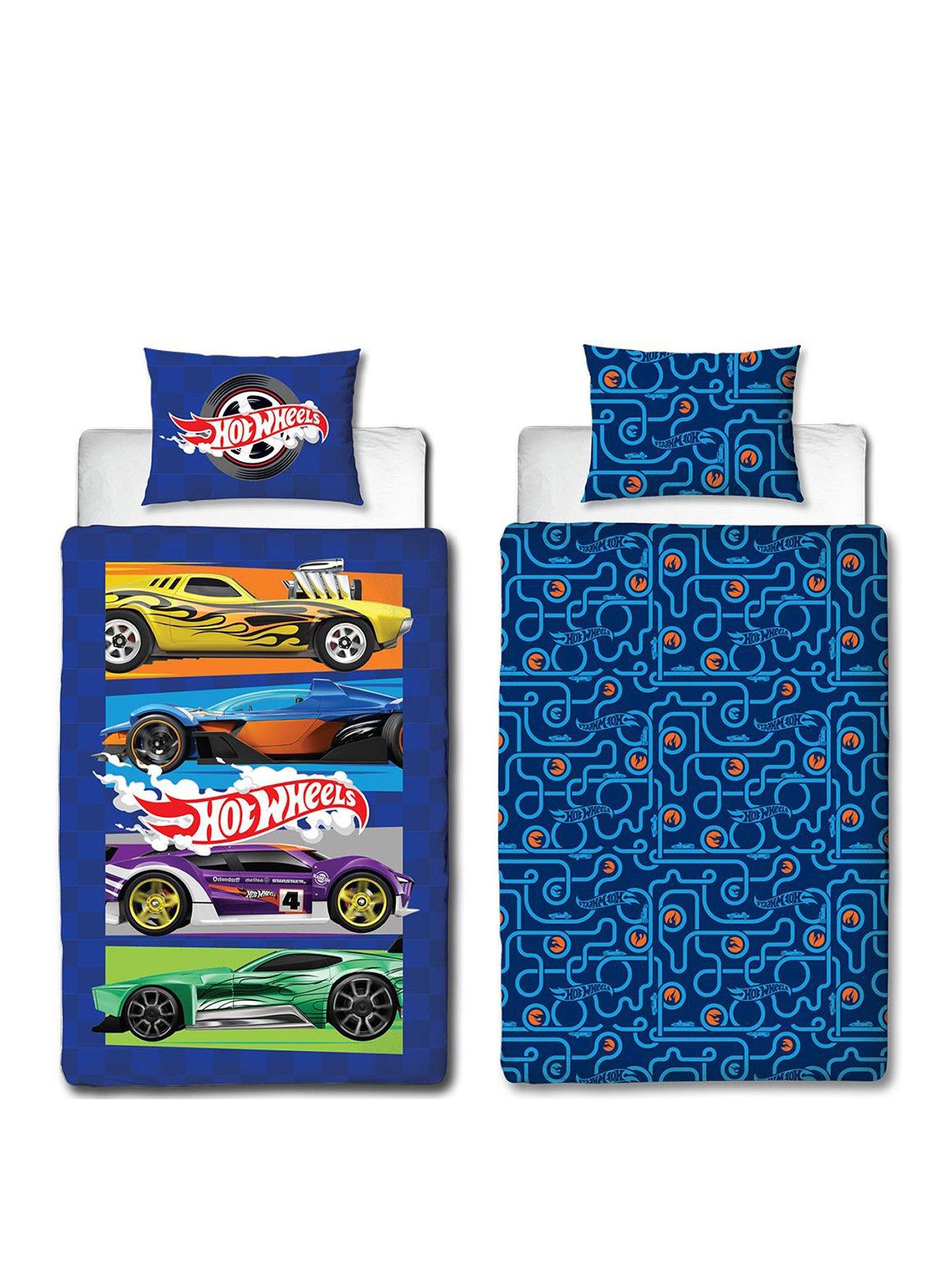 Hot Wheels Single Panel Duvet Cover Set Multi very