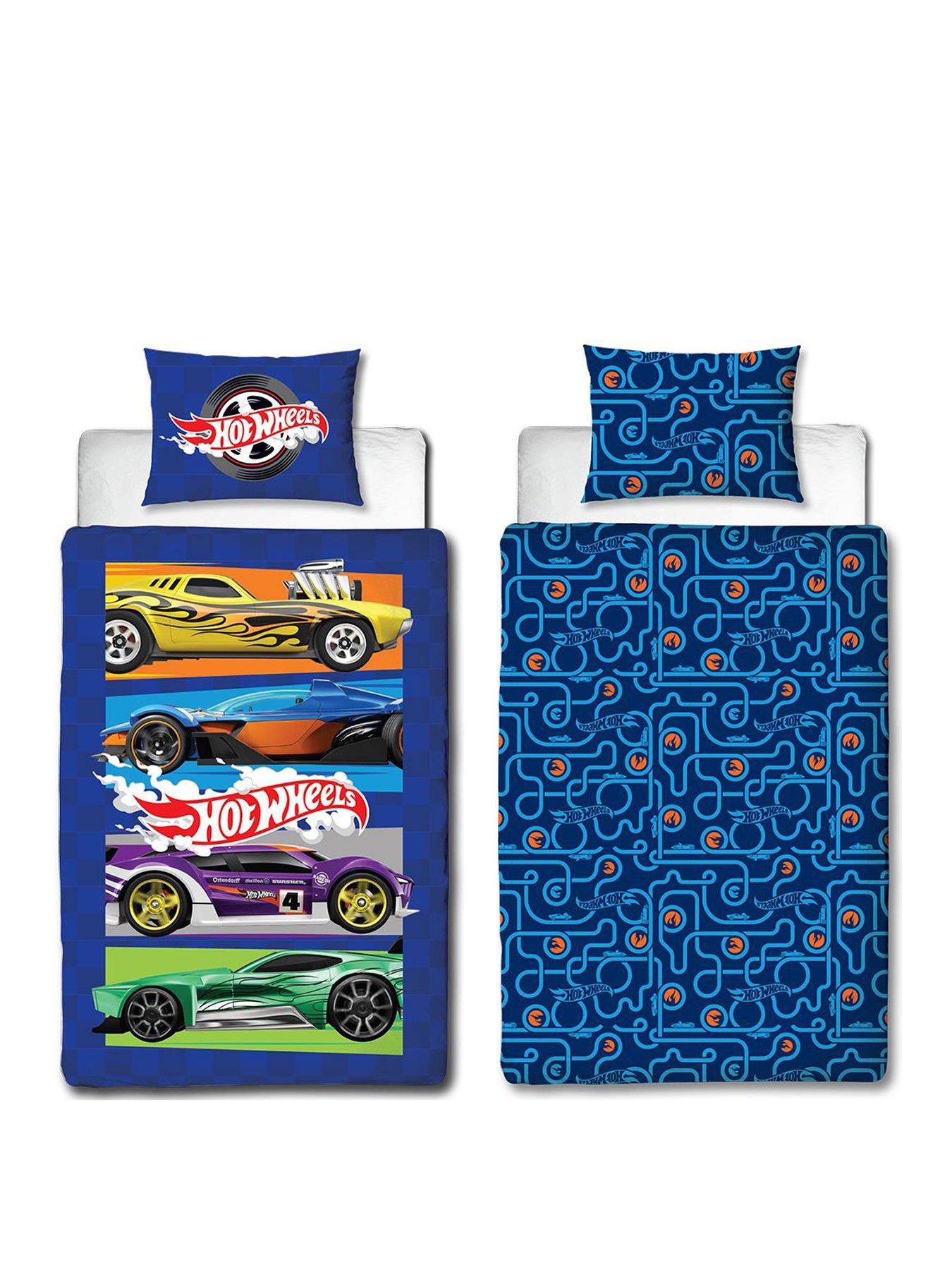 Image 2 of 7 of Hot Wheels Single Panel Duvet Cover Set - Multi