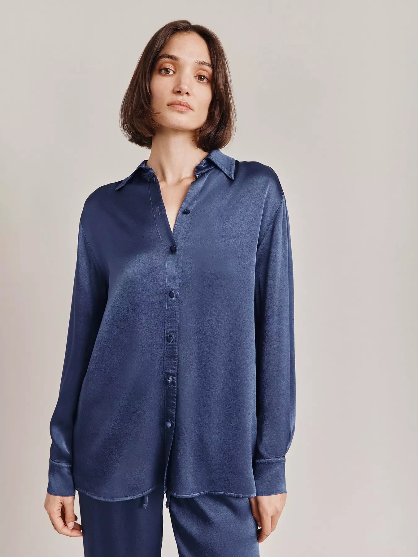 Mint Velvet Blue Spaced Embellished Shirt