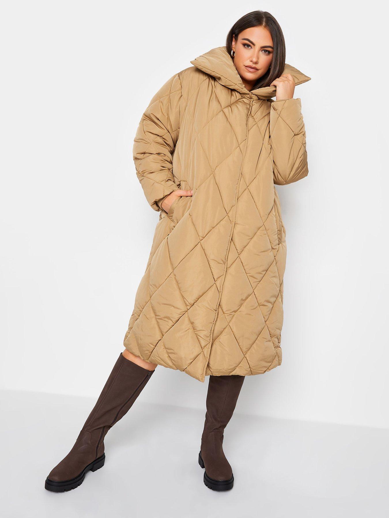 Diamond quilted puffer on sale coat