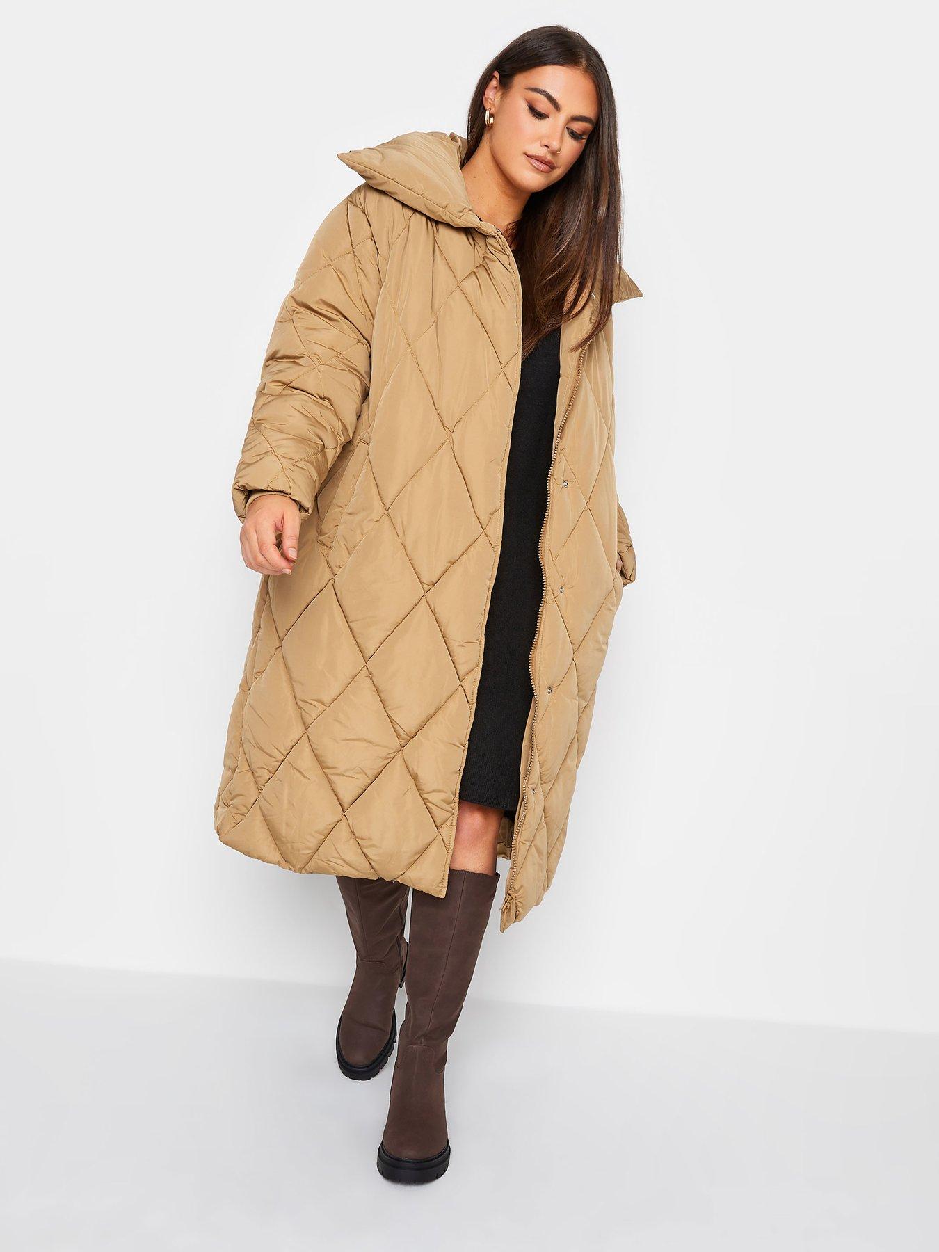 Image 3 of 4 of Yours Diamond Quilted Puffer - Natural