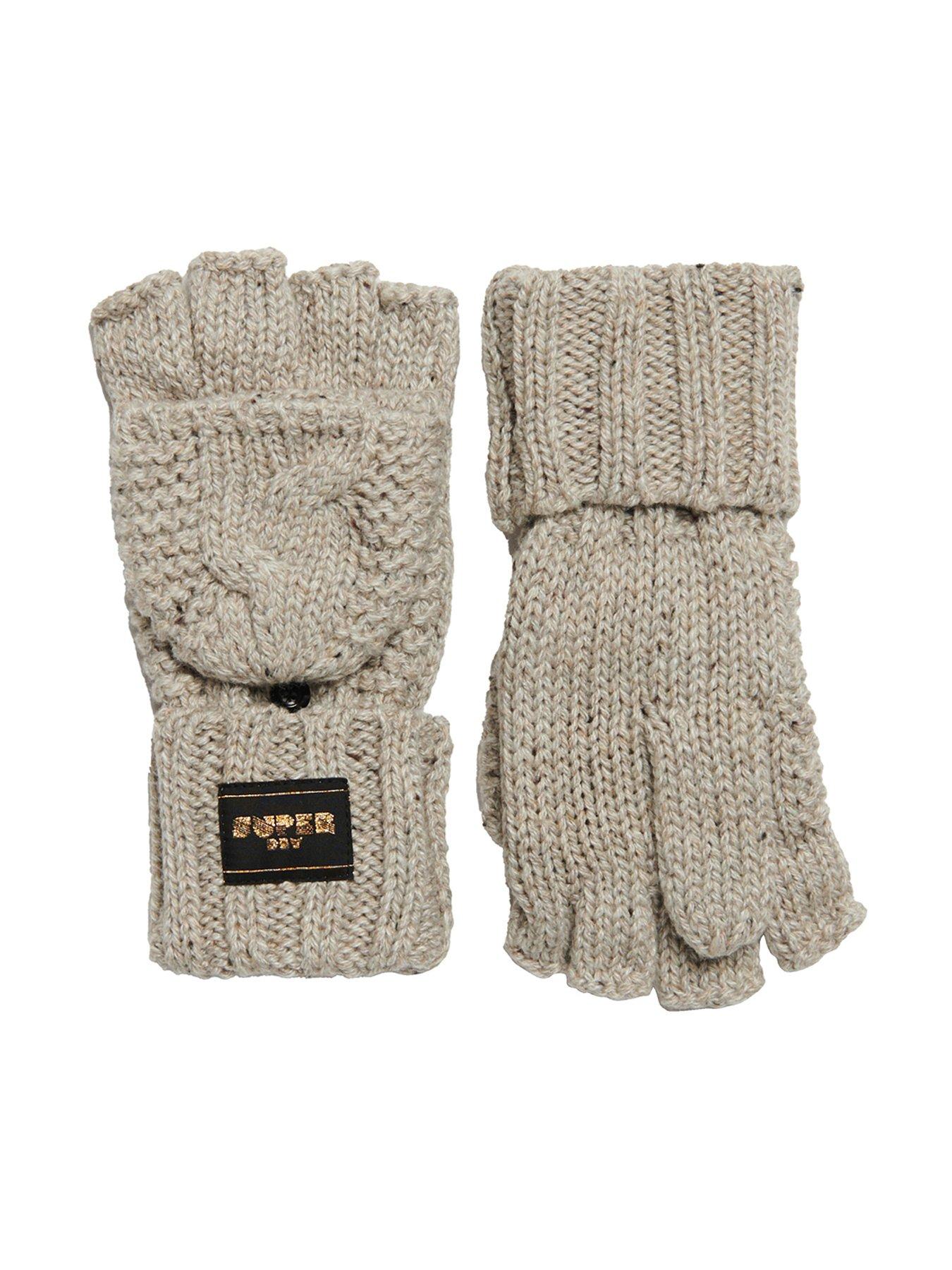 superdry-cable-knit-gloves-beige