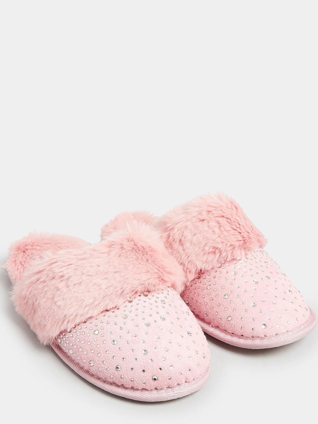 Wide fit mule slippers sales